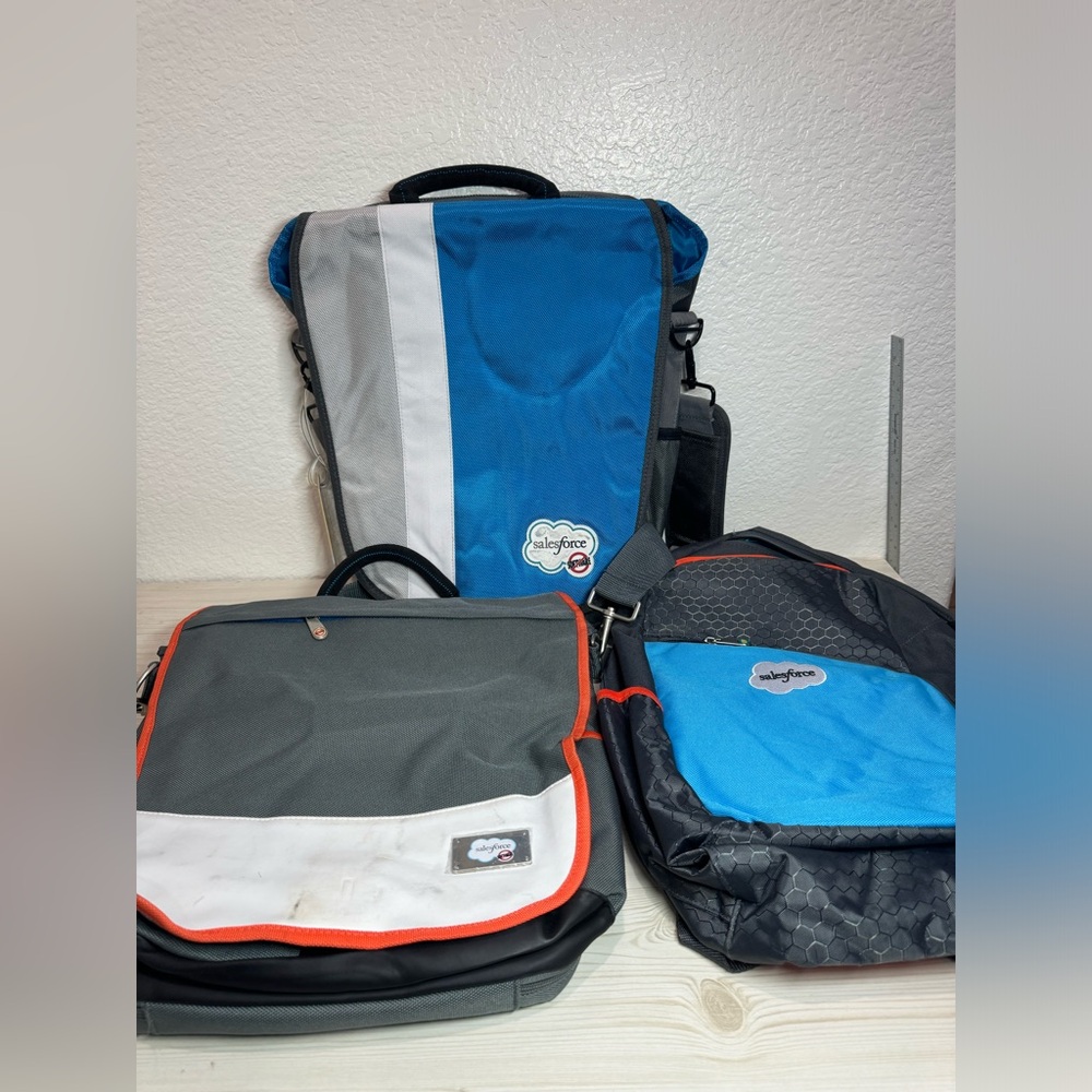 Salesforce 2011 Padded Laptop Messenger Multi-Use Travel Bag Lot Of 3